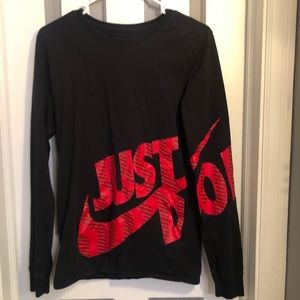 Black and Red Nike Long sleeve tee shirt